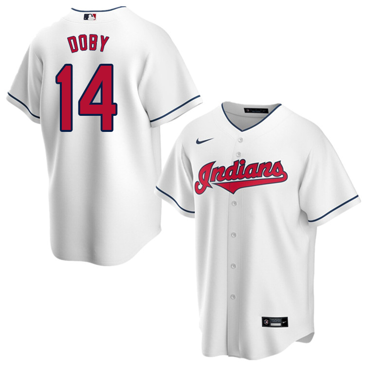 Nike Men #14 Larry Doby Cleveland Indians Baseball Jerseys Sale-White